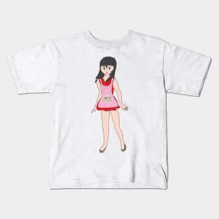 The girl in the pink apron Kids T-Shirt